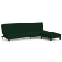 Sofá cama de 2 plazas con reposapiés terciopelo verde oscuro de vidaXL, Sofás - Ref: Foro24-3080561, Precio: 295,48 €, Descue...