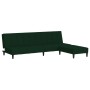 Sofá cama de 2 plazas con reposapiés terciopelo verde oscuro de vidaXL, Sofás - Ref: Foro24-3080561, Precio: 295,48 €, Descue...