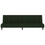 Sofá cama de 2 plazas con reposapiés terciopelo verde oscuro de vidaXL, Sofás - Ref: Foro24-3080561, Precio: 295,48 €, Descue...