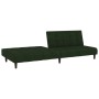 Sofá cama de 2 plazas con reposapiés terciopelo verde oscuro de vidaXL, Sofás - Ref: Foro24-3080561, Precio: 295,48 €, Descue...