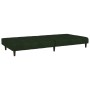 Sofá cama de 2 plazas con reposapiés terciopelo verde oscuro de vidaXL, Sofás - Ref: Foro24-3080561, Precio: 295,48 €, Descue...