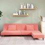 2-seater sofa bed with footrest and 2 pink velvet cushions by vidaXL, Sofas - Ref: Foro24-3081836, Price: 251,68 €, Discount: %