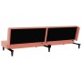 2-seater sofa bed with footrest and 2 pink velvet cushions by vidaXL, Sofas - Ref: Foro24-3081836, Price: 251,68 €, Discount: %