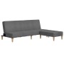 2-Sitzer-Schlafsofa mit Hocker aus hellgrauem Stoff von vidaXL, Sofas - Ref: Foro24-3080730, Preis: 269,99 €, Rabatt: %