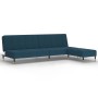 2-seater sofa bed with blue velvet footrest by vidaXL, Sofas - Ref: Foro24-3081785, Price: 300,99 €, Discount: %