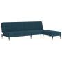 2-Sitzer-Schlafsofa mit Fußstütze aus blauem Samt von vidaXL, Sofas - Ref: Foro24-3081785, Preis: 300,30 €, Rabatt: %