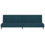 2-Sitzer-Schlafsofa mit Fußstütze aus blauem Samt von vidaXL, Sofas - Ref: Foro24-3081785, Preis: 300,30 €, Rabatt: %