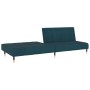 2-Sitzer-Schlafsofa mit Fußstütze aus blauem Samt von vidaXL, Sofas - Ref: Foro24-3081785, Preis: 300,30 €, Rabatt: %