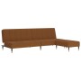 2-Sitzer-Schlafsofa mit Fußstütze aus braunem Samt von vidaXL, Sofas - Ref: Foro24-3081794, Preis: 252,36 €, Rabatt: %