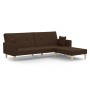 2-Sitzer-Schlafsofa mit Fußstütze aus braunem Stoff von vidaXL, Sofas - Ref: Foro24-3080515, Preis: 251,99 €, Rabatt: %