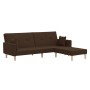 2-Sitzer-Schlafsofa mit Fußstütze aus braunem Stoff von vidaXL, Sofas - Ref: Foro24-3080515, Preis: 251,99 €, Rabatt: %