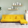 2-seater sofa bed with footrest and 2 yellow velvet cushions by vidaXL, Sofas - Ref: Foro24-3081839, Price: 262,62 €, Discoun...