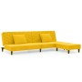 2-seater sofa bed with footrest and 2 yellow velvet cushions by vidaXL, Sofas - Ref: Foro24-3081839, Price: 262,62 €, Discoun...