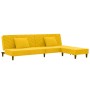 2-seater sofa bed with footrest and 2 yellow velvet cushions by vidaXL, Sofas - Ref: Foro24-3081839, Price: 262,62 €, Discoun...