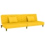 2-seater sofa bed with footrest and 2 yellow velvet cushions by vidaXL, Sofas - Ref: Foro24-3081839, Price: 262,62 €, Discoun...