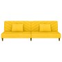 2-seater sofa bed with footrest and 2 yellow velvet cushions by vidaXL, Sofas - Ref: Foro24-3081839, Price: 262,62 €, Discoun...