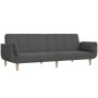 2-Sitzer-Schlafsofa mit Fußstütze und zwei Kissen aus dunkelgrauem Stoff von vidaXL, Sofas - Ref: Foro24-3081774, Preis: 345,...