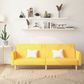 2 seater yellow fabric sofa bed by vidaXL, Sofas - Ref: Foro24-337411, Price: 189,99 €, Discount: %