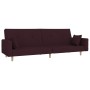 Sofá cama de 2 plazas con dos almohadas tela color morado de vidaXL, Sofás - Ref: Foro24-337331, Precio: 187,99 €, Descuento: %