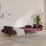 Sofá cama de 2 plazas con dos almohadas tela color morado de vidaXL, Sofás - Ref: Foro24-337331, Precio: 187,99 €, Descuento: %