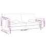 2-seater sofa bed with two purple fabric pillows by vidaXL, Sofas - Ref: Foro24-337331, Price: 187,11 €, Discount: %