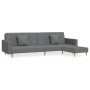 2-Sitzer-Schlafsofa mit Fußstütze und 2 hellgrauen Stoffkissen von vidaXL, Sofas - Ref: Foro24-3081819, Preis: 298,74 €, Raba...