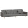 2-seater sofa bed with footrest and 2 light gray fabric cushions by vidaXL, Sofas - Ref: Foro24-3081819, Price: 298,74 €, Dis...