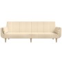 2-seater sofa bed with footrest and two cushions in cream fabric by vidaXL, Sofas - Ref: Foro24-3081776, Price: 329,10 €, Dis...