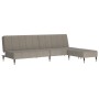 2-Sitzer-Schlafsofa mit Fußstütze aus hellgrauem Samt von vidaXL, Sofas - Ref: Foro24-3081786, Preis: 345,20 €, Rabatt: %