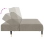 2-Sitzer-Schlafsofa mit Fußstütze aus hellgrauem Samt von vidaXL, Sofas - Ref: Foro24-3081786, Preis: 345,20 €, Rabatt: %