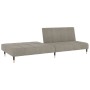 2-Sitzer-Schlafsofa mit Fußstütze aus hellgrauem Samt von vidaXL, Sofas - Ref: Foro24-3081786, Preis: 345,20 €, Rabatt: %