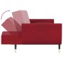 2-seater sofa bed footrest two wine-colored velvet cushions by vidaXL, Sofas - Ref: Foro24-3081802, Price: 338,04 €, Discount: %