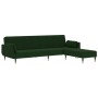 2-Sitzer-Schlafsofa mit Fußstütze und 2 dunkelgrünen Samtkissen von vidaXL, Sofas - Ref: Foro24-3081799, Preis: 371,99 €, Rab...