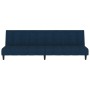 Sofá cama de 2 plazas con reposapiés terciopelo azul de vidaXL, Sofás - Ref: Foro24-3080558, Precio: 305,07 €, Descuento: %