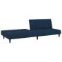 2-seater sofa bed with blue velvet footrest by vidaXL, Sofas - Ref: Foro24-3080558, Price: 305,99 €, Discount: %