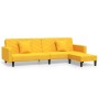 2-seater sofa bed with footrest and 2 yellow velvet cushions by vidaXL, Sofas - Ref: Foro24-3081850, Price: 295,89 €, Discoun...