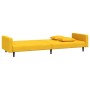 2-seater sofa bed with footrest and 2 yellow velvet cushions by vidaXL, Sofas - Ref: Foro24-3081850, Price: 295,89 €, Discoun...