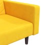 2-Sitzer-Schlafsofa mit Fußstütze und 2 gelben Samtkissen von vidaXL, Sofas - Ref: Foro24-3081850, Preis: 295,89 €, Rabatt: %