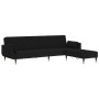 Sofá cama 2 plazas con reposapiés dos cojines terciopelo negro de vidaXL, Sofás - Ref: Foro24-3081803, Precio: 489,99 €, Desc...