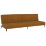 Brown velvet 2-seater sofa bed by vidaXL, Sofas - Ref: Foro24-337579, Price: 172,65 €, Discount: %