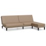 2-Sitzer-Schlafsofa mit Fußstütze aus Cappuccino-Kunstleder von vidaXL, Sofas - Ref: Foro24-3081881, Preis: 239,17 €, Rabatt: %