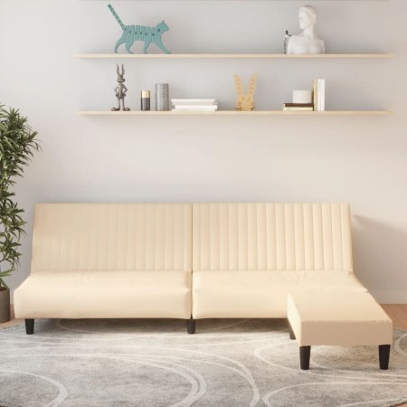 2-seater sofa bed with cream velvet footrest by vidaXL, Sofas - Ref: Foro24-3081863, Price: 252,66 €, Discount: %