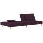 Sofá cama de 2 plazas con dos almohadas tela morado de vidaXL, Sofás - Ref: Foro24-337426, Precio: 191,82 €, Descuento: %