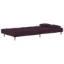 Sofá cama de 2 plazas con dos almohadas tela morado de vidaXL, Sofás - Ref: Foro24-337426, Precio: 191,82 €, Descuento: %