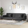 2-seater sofa bed with footrest and 2 black fabric cushions by vidaXL, Sofas - Ref: Foro24-3081821, Price: 318,99 €, Discount: %