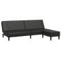 2-seater sofa bed with footrest black synthetic leather by vidaXL, Sofas - Ref: Foro24-3081875, Price: 249,24 €, Discount: %