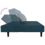 2-Sitzer-Schlafsofa mit Fußstütze und 2 blauen Samtkissen von vidaXL, Sofas - Ref: Foro24-3081831, Preis: 312,99 €, Rabatt: %