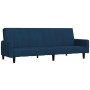 2-Sitzer-Schlafsofa mit Fußstütze aus blauem Samt von vidaXL, Sofas - Ref: Foro24-3080569, Preis: 309,82 €, Rabatt: %