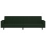 Sofá cama de 2 plazas con reposapies terciopelo verde oscuro de vidaXL, Sofás - Ref: Foro24-3081867, Precio: 294,26 €, Descue...