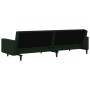 Sofá cama de 2 plazas con reposapies terciopelo verde oscuro de vidaXL, Sofás - Ref: Foro24-3081867, Precio: 294,26 €, Descue...